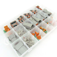 Kit de Conectores Deutsch CNKF de 232 Piezas, Color Gris, de 2 a 12 Pines, con Terminales de Crimpado