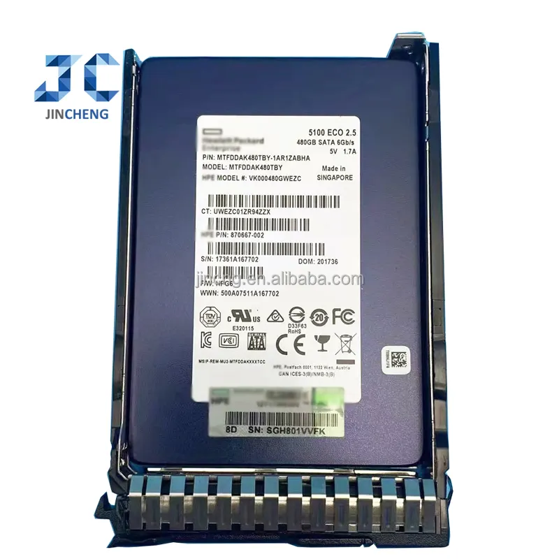 P05320-001 P04560-B21 480GB SATA 6G RI SFF SC DS 480GB โซลิดสเตตรีดไดรฟ์สําหรับ HPE