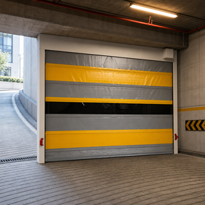 Porte Industrielle à Grande Vitesse en PVC Pliante Automatique Résistante au <span class=keywords><strong>Vent</strong></span> pour Couloir Logistique - Product Image 1
