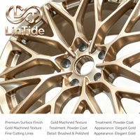 Nouvelle jante forgée en aluminium bronze mat, multi-rayons 5x112, style Euro, tuning sport, avec enjoliveur central personnalisé