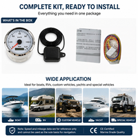Compteur de vitesse KUS GNSS 0-120 km/h, cadran blanc, jauge de vitesse GPS 85 mm 12V 24V pour bateau, yacht, camping-car, caravane