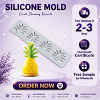 Moule en silicone en forme de feuille d'ananas AK pour chocolat, décoration de gâteaux, pâtisserie, outils de cuisine, pâtisserie personnalisée