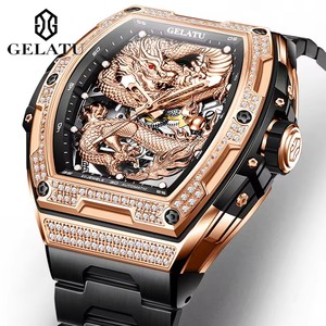 Envío Directo, Reloj de Pulsera GELATU Dragon, Mecánico Automático, de Alta Calidad, con Puntero, Moderno, Resistente al Agua, de Acero Inoxidable - Product Image 2