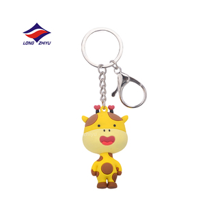 Nhà máy sản xuất móc khóa PVC cao su mềm 3D tùy chỉnh Longzhiyu, mặt dây chuyền hình thú hoạt hình dễ thương, nhà cung cấp OEM - Product Image 5