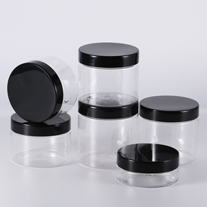 Transparent Pet Food Container 85mm Cylinder Airtight Sealing <b>Bottle</b> For General Packaging With Clip On Lid - Product Image 3