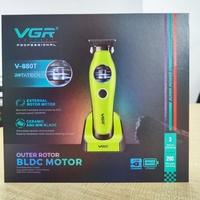 Tondeuse à cheveux professionnelle VGR V-880T, moteur sans balais, tondeuse corporelle, base de charge, tondeuse électrique pour hommes