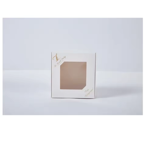 SGP, venta al por mayor, cartón reciclado en relieve personalizado, cajas de almacenamiento de alimentos, galletas cuadradas desechables, pastelería con ventana para pastel, sin impuestos - Product Image 3