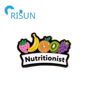 Broche de nutrición personalizado Pin graduados médicos Pin insignia joyería regalo Metal vegetal dietista esmalte Pin para nutricionista - Product Image 2