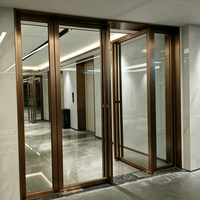 Charnière de sol hydraulique robuste avec positionnement par degrés pour porte en verre commerciale