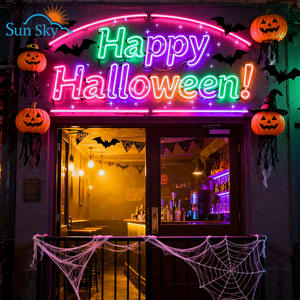 Design gratuito personalizzato Halloween felice festa atmosfera in acrilico luce della stanza delle vacanze insegna al Neon della parete - Product Image 5