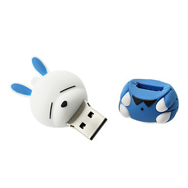 2022 custom usb gift Animal Character Hooligan rabbit bunny Custom Lovely PVC Cartoon USB Flash drive