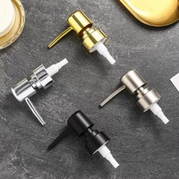 Pompe en plastique PP aluminisée noire mate et or rose de 28 mm personnalisée avec long pulvérisateur pour flacon de savon liquide