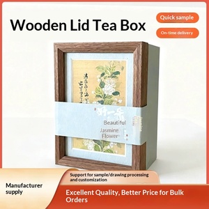 Caja de Regalo para Té con Tapa de Madera y Diseño de Marco, Estilo Chino Premium, Juego de Tazas para Anfitrión, Venta al Por Mayor, Novedad 2026 - Product Image 3