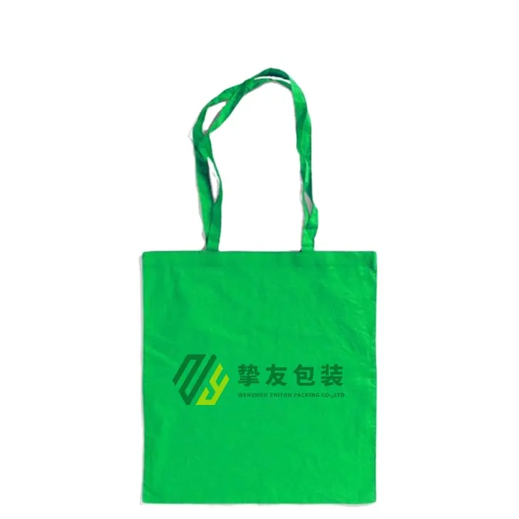 Zhiyou Green Customized Printed Logo and High Quality Recycled Cotton Eco-friendly Canvas Shopping Multicolor Blank Tote Bag