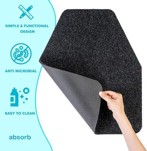 Cleaning Mat For Toilet Polypropylene Fibers Splash Non-slip Washable Floor Urinal Floor Pads