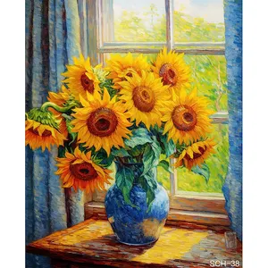 Handmade 5D Picture Sunflower Photo To Custom Diy Diamond Painting Modern Design Painting Mosaic Relaxing Style for Adults