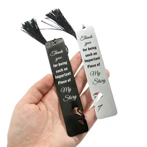 Tùy Chỉnh Chết Đúc Bán Buôn Tua Nhôm Thép Không Gỉ Kim Loại Khắc Vài Nối Bookmark Cuốn Sách Clip