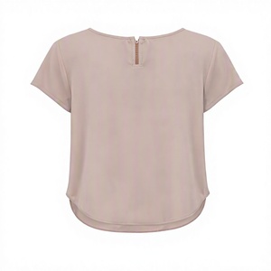 T-shirt à manches courtes pour femmes grandes tailles, de haute qualité, respirant, 100% coton, vêtements décontractés pour femmes, logo personnalisé - Product Image 3
