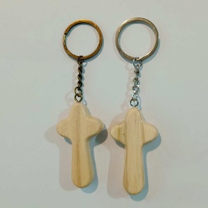 Mini llavero de Cruz de Jesús de madera, regalo cristiano, artículos religiosos, <span class=keywords><strong>DIY</strong></span> crucifijo, llaveros, bolsos, dijes, collar, accesorios de joyería - Product Image 4