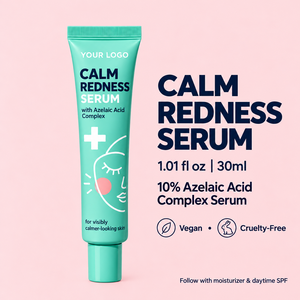 Sérum apaisant Cica Calm à 10 % d'acide azélaïque, formule végétalienne, absorption rapide, sans cruauté, apaise les rougeurs visibles et calme les peaux sensibles, ODM OEM - Product Image 1