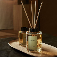 LUFU Vente en gros – Coffret cadeau diffuseur à bâtonnets en verre transparent rond de luxe 150 ml, 200 ml, 500 ml avec bouchon à vis pour la maison et le bureau