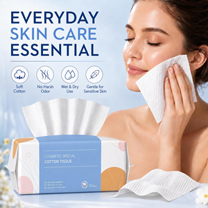 Serviettes de <span class=keywords><strong>visage</strong></span> jetables en coton, épaisses, douces, sans peluches, emballées individuellement, portables, pour le démaquillage - Product Image 2