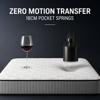 Protège-matelas imperméable pour matelas double, queen et king size, avec ressorts ensachés et mousse à mémoire de forme en gel