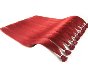 2024卸売ホット販売ヨーロッパのヘアエクステンション横糸100% 人毛バンドルバージンフラット横糸ヘアエクステンション