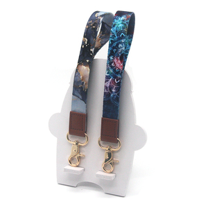 LOBEY Custom Pu Leather Key Lanyard High Quality Sublimation Print Offset Printing with Personalized Logo