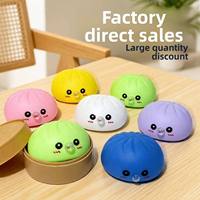 Jouet sensoriel anti-stress souple et coloré en EVA, motif bouffant Kawaii, en forme de boulette ou de pain Bao, idéal pour les fêtes et les cadeaux