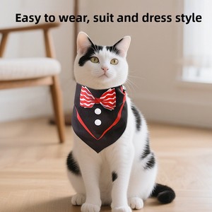 Abito Formale per Animali Domestici, Bandana, Collare, Papillon a Stella, Bavaglino, Costume Carino ed Elegante in Poliestere per Compleanno e Natale - Product Image 2