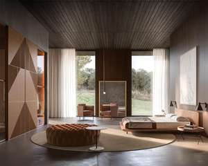 Armoire moderne autoportante compte-gouttes mural armoire intégrée chambre à coucher placard armoire en bois armoires système de porte coulissante - Product Image 1