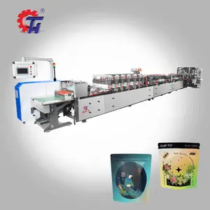 Automatic Laminated Film Paper Stand Up Zipper Pouch Making Machine 8 Side Sealing Bag Packing Machine