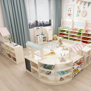 Moetry - Juego de Muebles de Madera de 16 Metros Cuadrados para Juegos de Rol Infantiles, para Aula y Supermercado, Juego de Imitación para Centros Montessori o Uso Escolar - Product Image 1