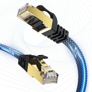 Hoch geschwindigkeit kommunikation Angepasstes Cat 8-Netzwerkkabel SFTP Geflochtenes flaches RJ45-<span class=keywords><strong>Eternet</strong></span>-Patchkabel 40 Gbit/s 2000MHz - Product Image 2