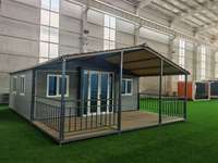 Maisonnette préfabriquée de luxe extensible, 2, 3 ou 4 chambres, villa mobile modulaire pliable en conteneur pour hôtel et Airbnb