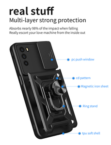 Protector de cámara de ventana deslizante, funda de teléfono con soporte de anillo magnético para Motorola Moto G31 G41 G51 <span class=keywords><strong>G71</strong></span> 5G - Product Image 3
