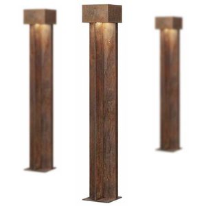 Piliers lumineux en métal pour extérieur, lampes LED pour pelouse, lampadaires de jardin en acier corten - Product Image 4