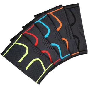 Manchon de compression respirant pour le genou, pour le sport, la course à pied, le cyclisme, unisexe, gris, noir, rouge, bleu, orange - Product Image 2