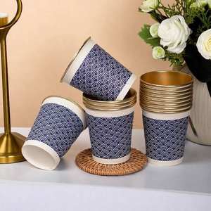 Vasos de Café Desechables Personalizados YBLPAK, Recubiertos con Papel de Aluminio, Ecológicos, para Té Negro, Capuchino, Latte, Brandy - Product Image 1