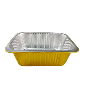 Contenedor desechable de aluminio rectangular de 1-2L para almacenamiento de alimentos, uso en comida para llevar y calentar. - Product Image 4