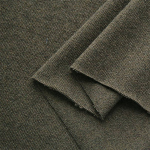 Hangat polos dicelup 240gsm 50 wol 50 katun Jersey kain rajut campuran katun kain wol untuk pakaian - Product Image 3