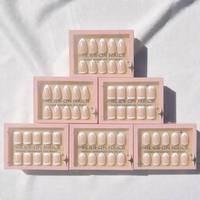 Faux Ongles à Presser Collection French Manucure Vente en Gros Personnalisée Amande Carré Ovale Faux Ongles Artificiels Emballage PET