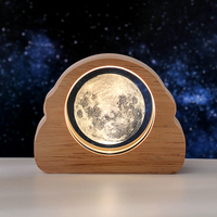 Lampe de nuit en cristal ciel étoilé 3D avec base LED lumineuse en résine, ornement de bureau et de salon portable