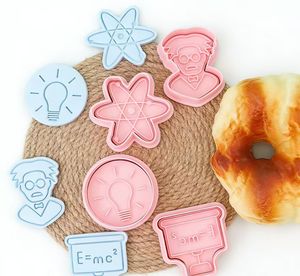Cortadores de galletas 3D de dibujos animados de doctor y fórmulas químicas, moldes de arcilla para lámparas DIY, sellos de relieve de simulación - Product Image 1