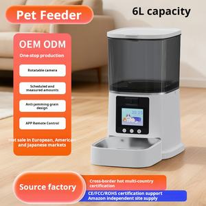 Distributeur <span class=keywords><strong>de</strong></span> nourriture intelligent WiFi pour chats, chiens et <span class=keywords><strong>chatons</strong></span>, 6L, avec caméra HD, contrôle par application, contrôle des portions, bols en acier inoxydable - Product Image 2