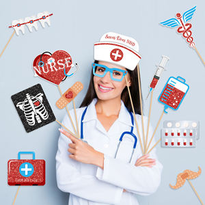 Huancai properti Stan foto Hari anak, dengan tongkat Terima kasih, Kit properti Selfie pesta untuk perawat minggu perlengkapan pesta - Product Image 5