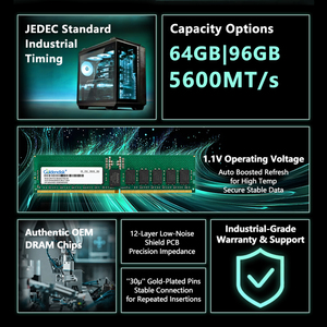 Ddr5 5600 <b>64gb</b>/96gb Reg Ecc Rdimm Server Memory, Micron Dram, Wide Temp Industrial <b>Ram</b> Ddr5-5600-udimm-ecc Ddr5 - Product Image 4
