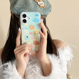 Gradiente blu doppio strato cartone animato animale <span class=keywords><strong>Cover</strong></span> per <span class=keywords><strong>iPhone</strong></span> 16 Pro Max per <span class=keywords><strong>Apple</strong></span> 15 <span class=keywords><strong>14</strong></span>/13 modello 11pro - Product Image 4