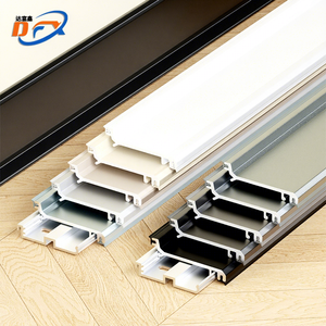 Dafuxin Fabricant OEM Plinthe en alliage d'aluminium de conception moderne anti-humidité et anti-poussière avec bandes de caoutchouc pour salle d'étude - Product Image 1